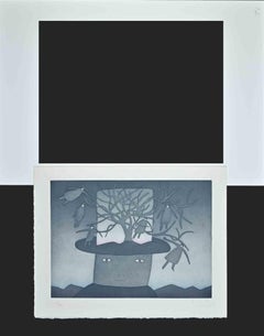 L'Enfant Robot - Etching by Jean Michel Folon - 1970s