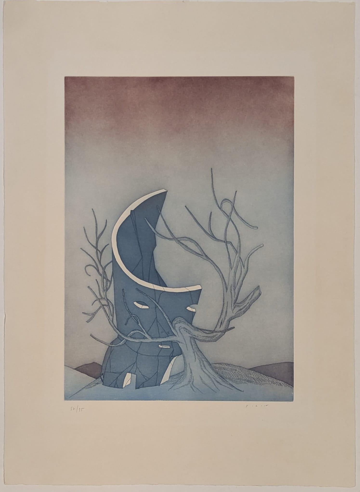Les ruines circulaires V.I.I. - Print de Jean Michel Folon