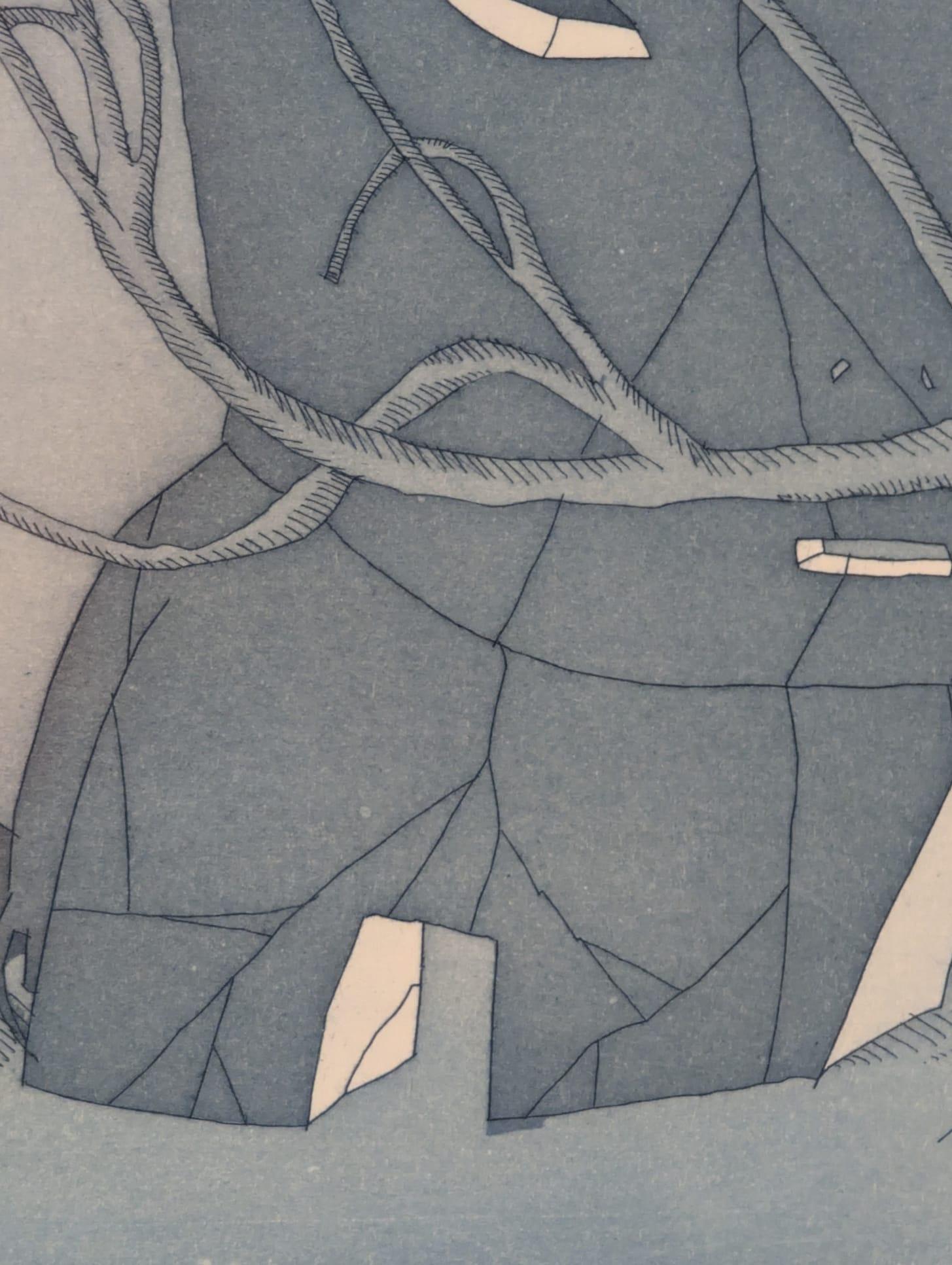 Les ruines circulaires V.I.I. - Abstrait Print par Jean Michel Folon