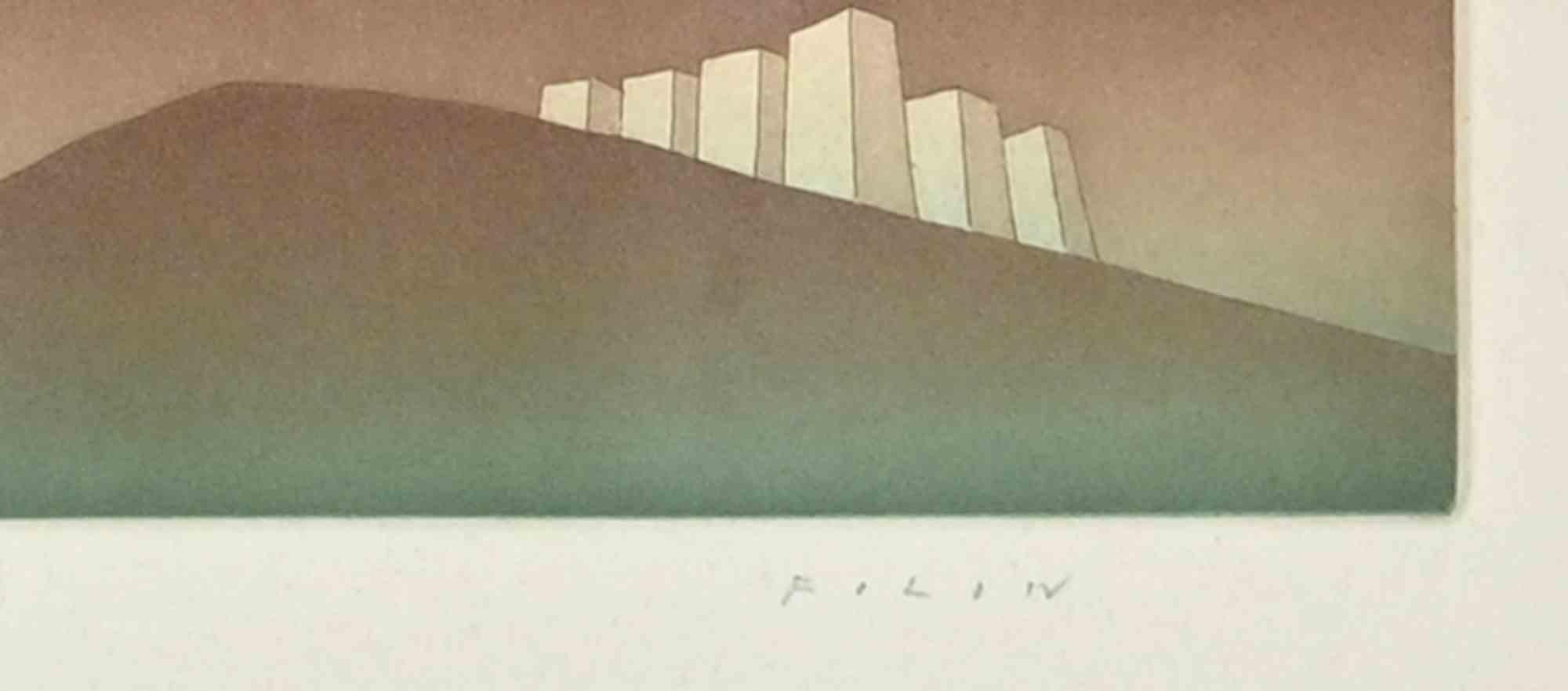 Today - Original Etching by Jean Michel Folon - 1980s 2