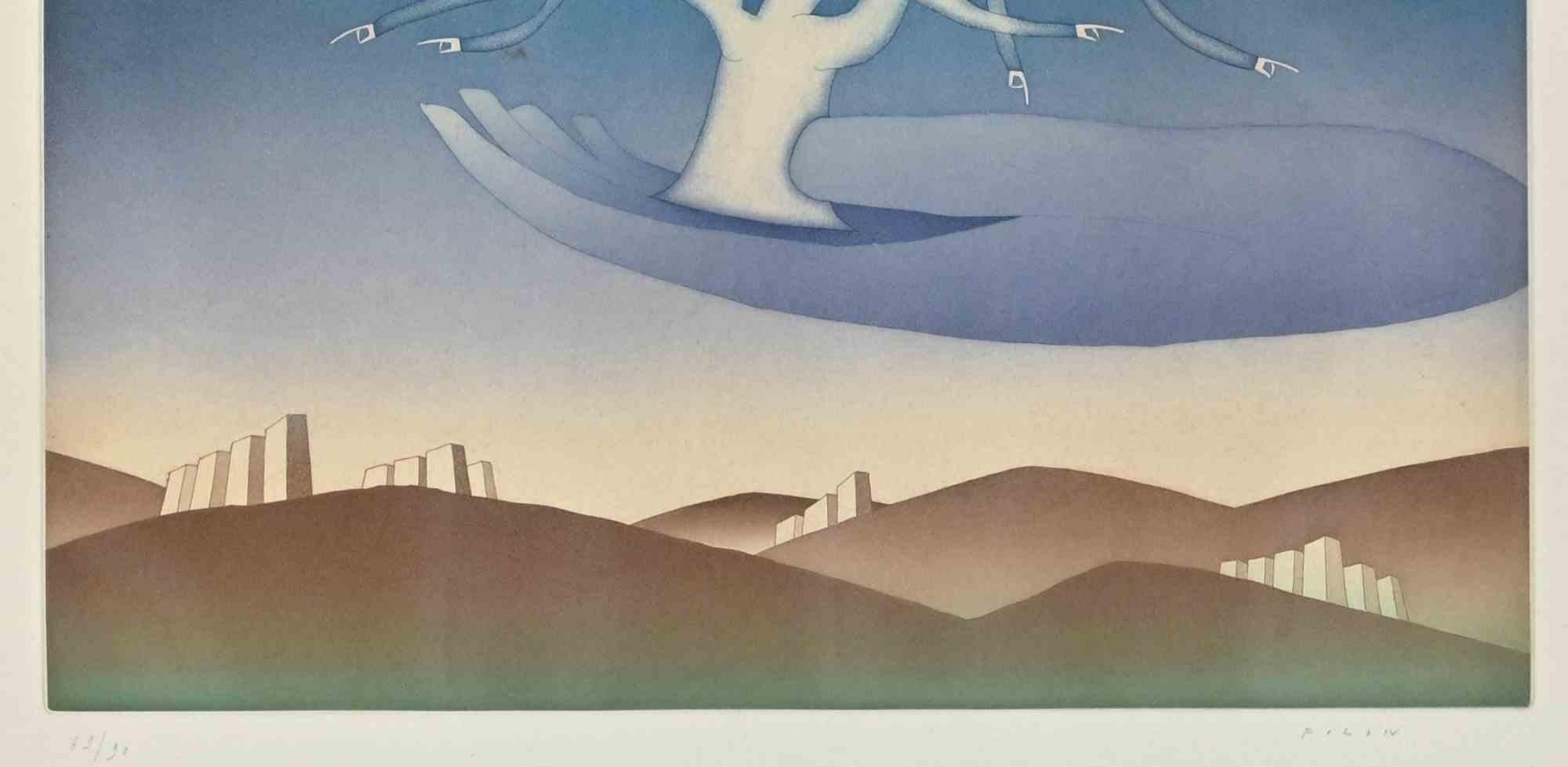 Today - Original Etching by Jean Michel Folon - 1980s 5