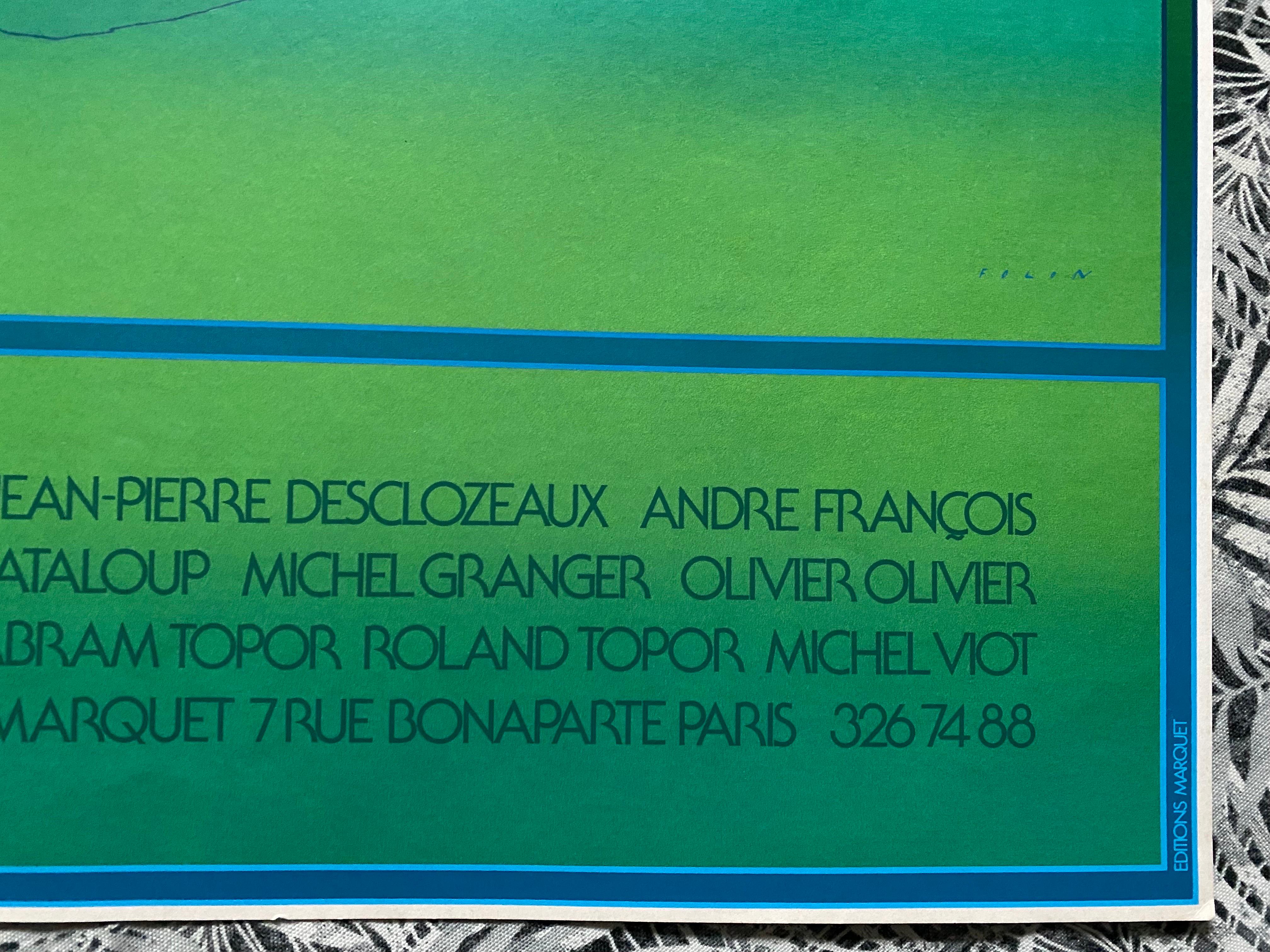 Moderne Sérigraphie « L' Arbre » de Jean Michel Folon pour la Gallerie Marquet, Paris - 1975 en vente