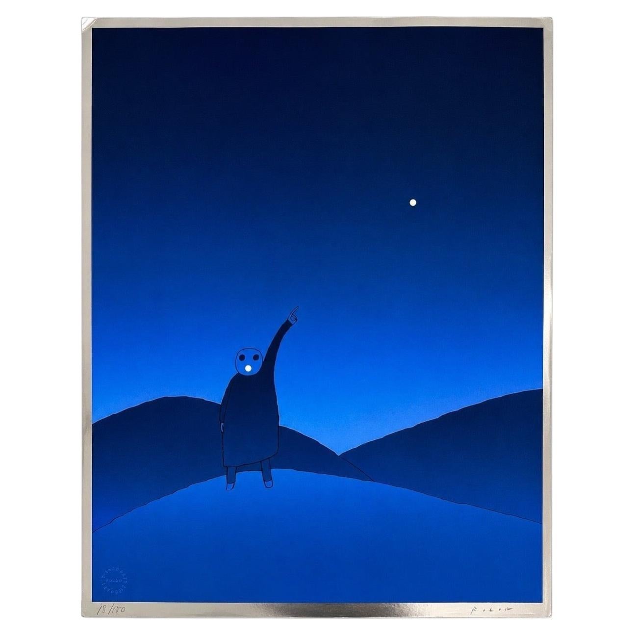 Jean-Michel Folon "Le Silence" Limited Edition Serigraph, Signed & Numbered