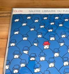 Jean-Michel Folon Artista Pop 38 Cours Du Chapeau Rouge Burdeos 1974