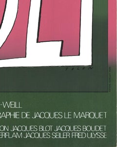 1974 Jean-Michel Folon 'POL' Screen Print Poster, Contemporary Art