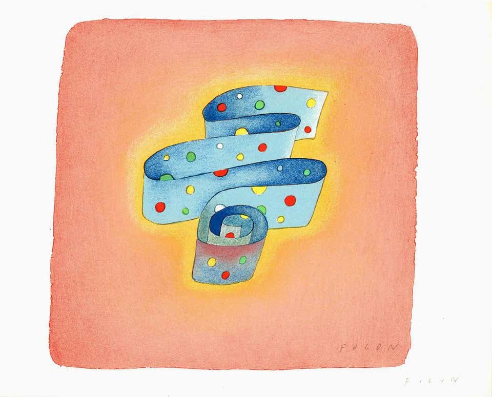 1988 Flag Series - United Nations, Surrealist Lithograph by Jean-Michel Folon