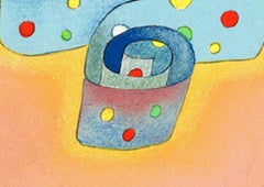 Série de drapeaux 1988 - Nations unies, lithographie surréaliste de Jean-Michel Folon