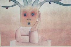 Abstract Pastel Figurative Lithograph Edition 2 of 25