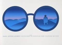 Editions Lahumiere (Eyeglasses), surrealistischer Siebdruck von Jean-Michel Folon