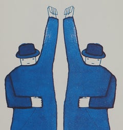 Twins : Men in a Mirror - Print : Grreeting Card für Galerie Chave 1977