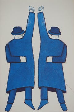 Twins : Men in a Mirror - Print : Grreeting Card pour Galerie Chave 1977