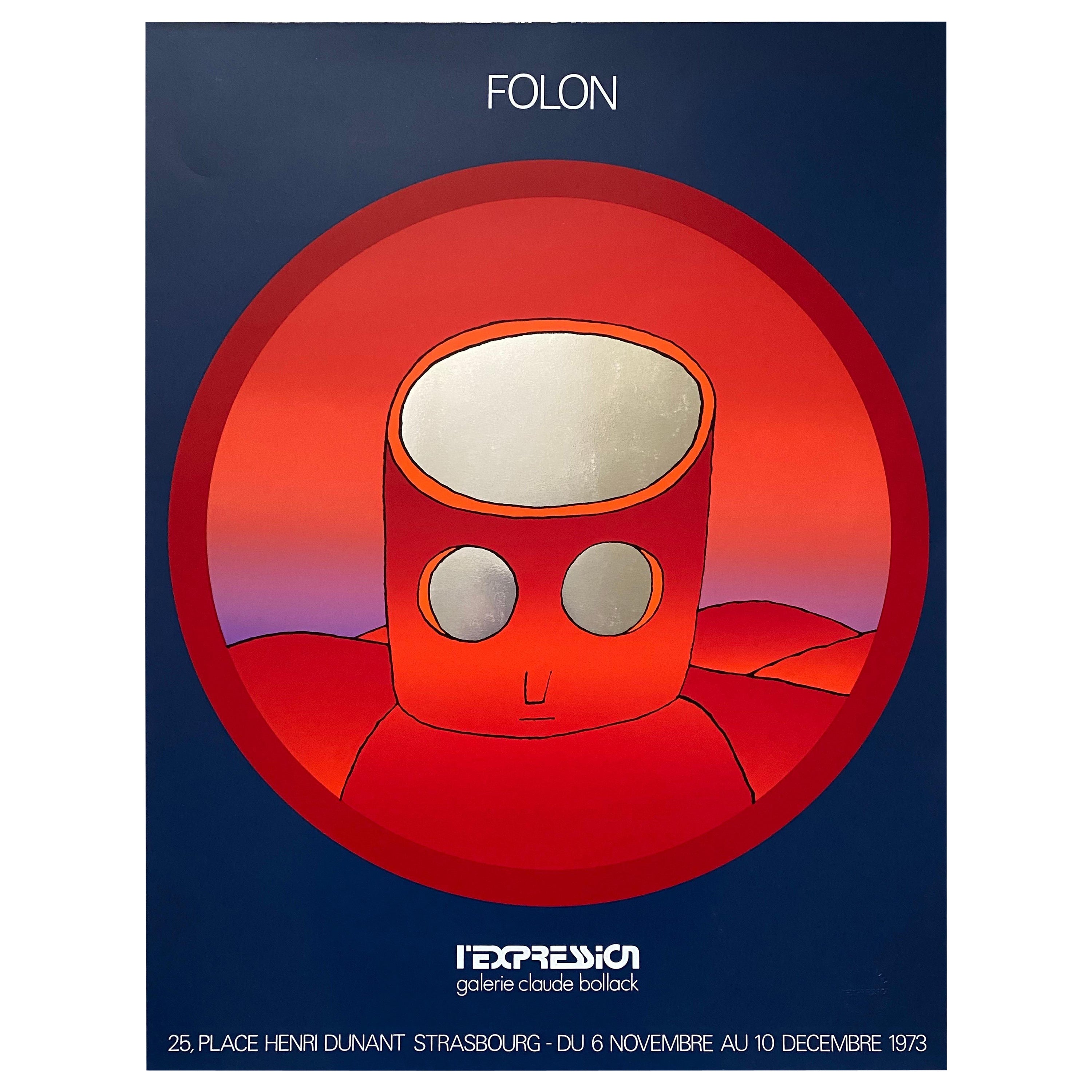 Siebdruck „L' Expression“ von Jean Michel Folon, 1973