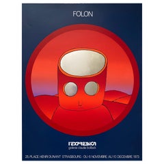 Sérigraphie « L' Expression » de Jean Michel Folon, 1973