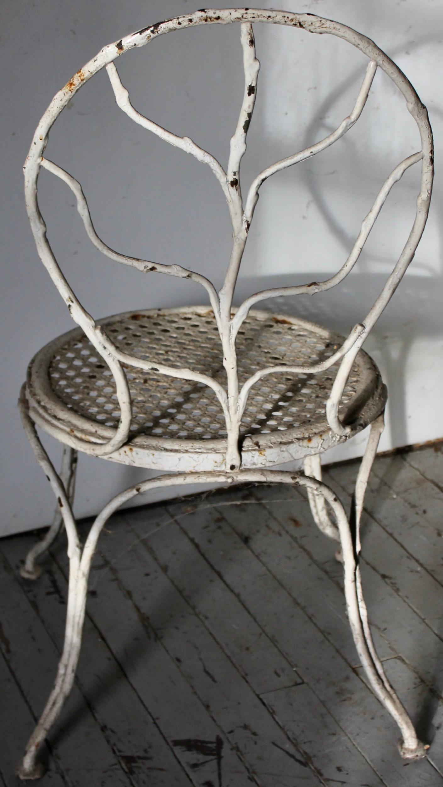 Durenne Foundries Garden Chairs in the style of Jean-Michel Frank For Sale 2