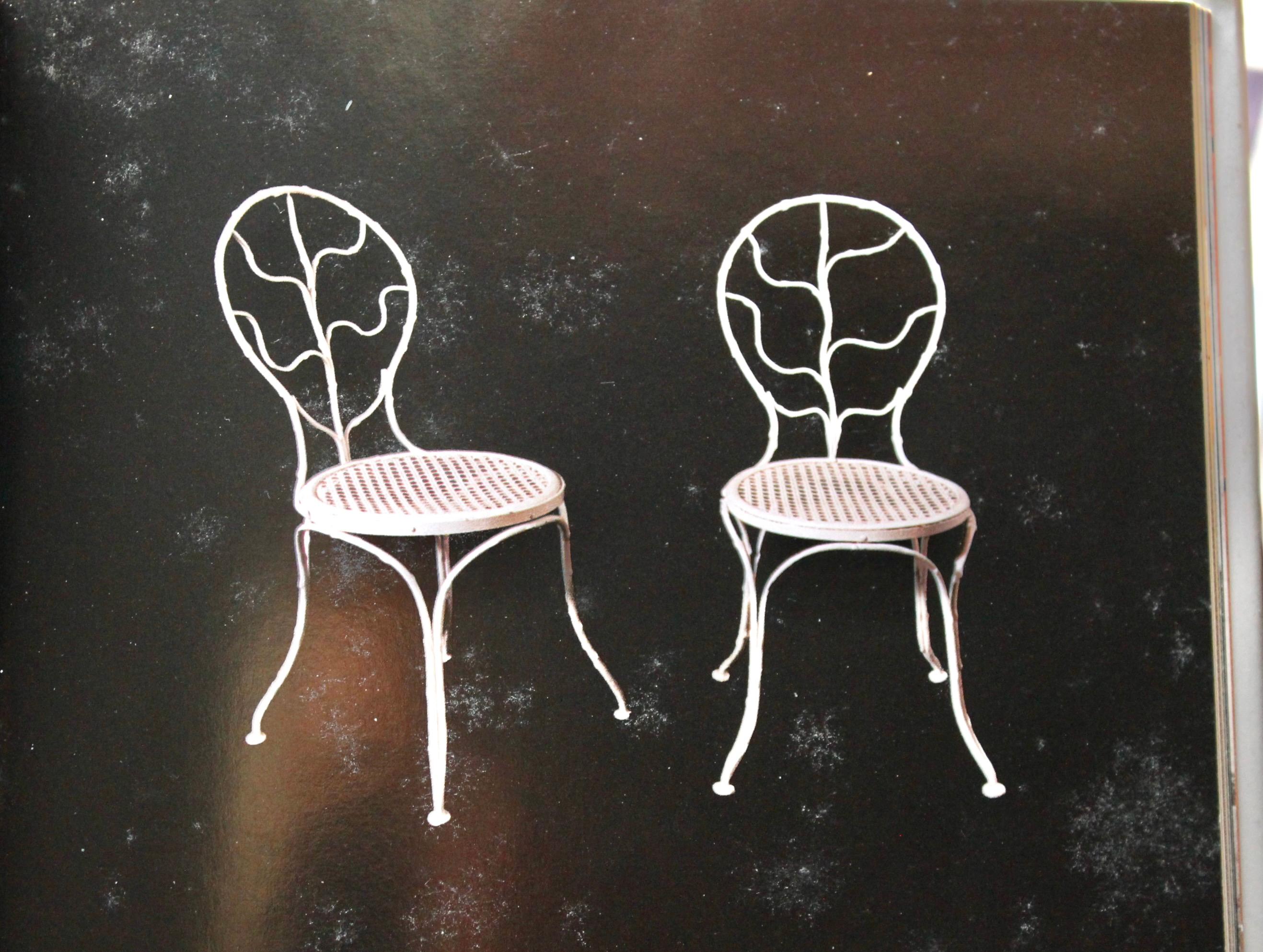 Durenne Foundries Garden Chairs in the style of Jean-Michel Frank For Sale 6