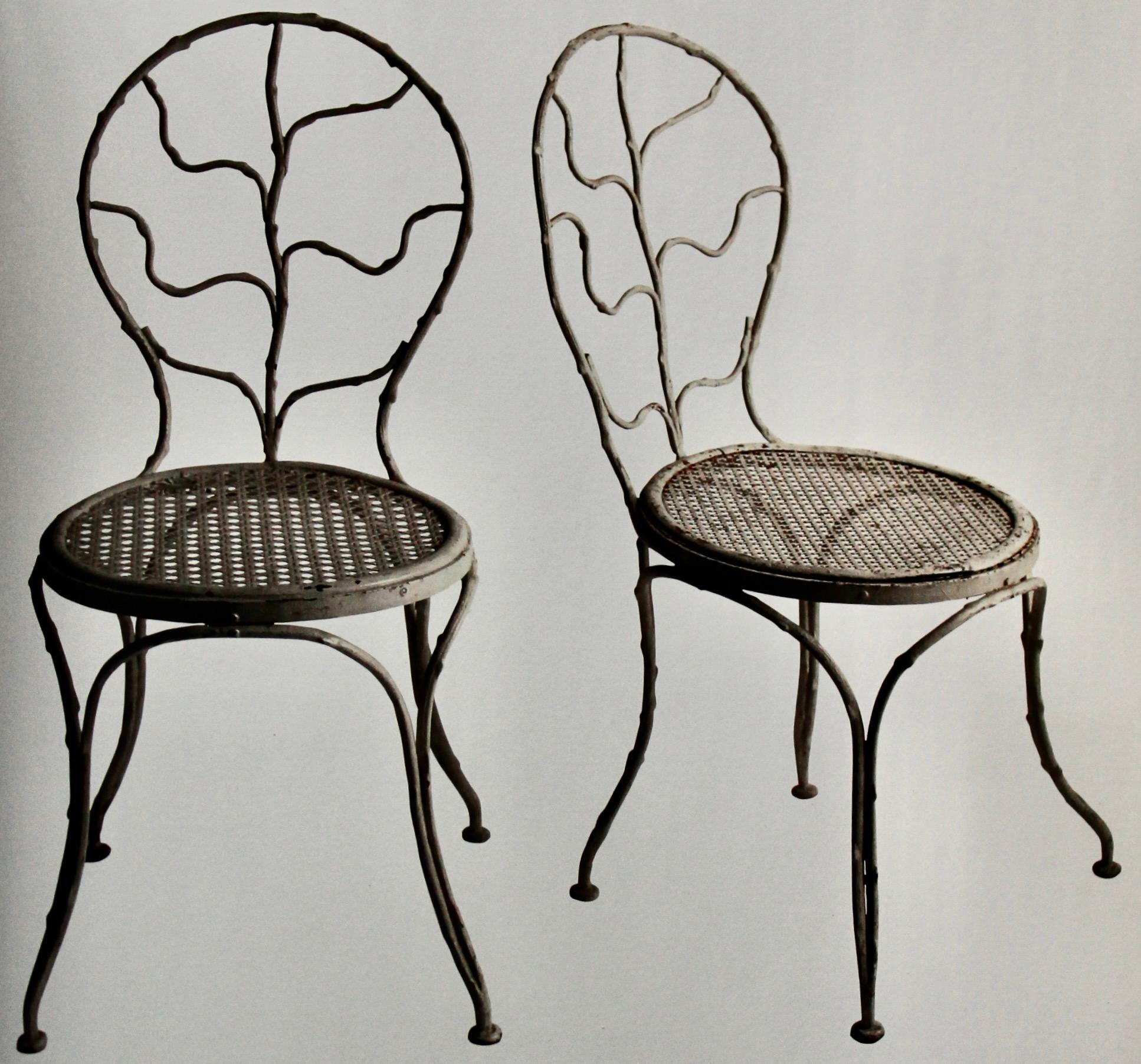 Durenne Foundries Garden Chairs in the style of Jean-Michel Frank For Sale 9