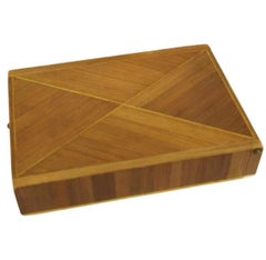 Jean Michel Frank 1930s Woven Straw Marquetry Box