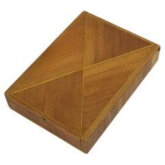 Jean Michel Frank 1930s Woven Straw Marquetry Box