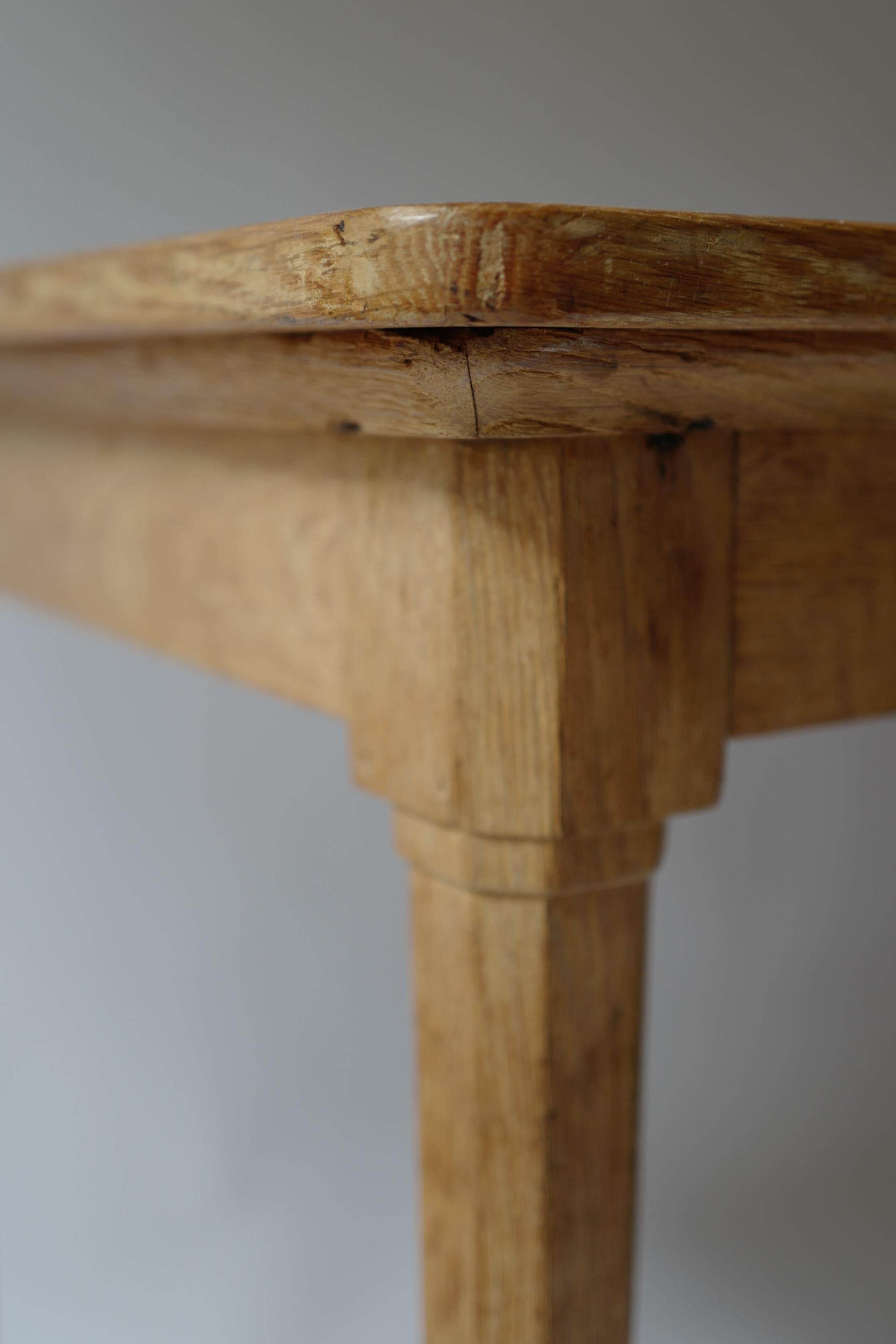 Jean Michel Frank Style 1950’s Oak Wood Desk For Sale 1