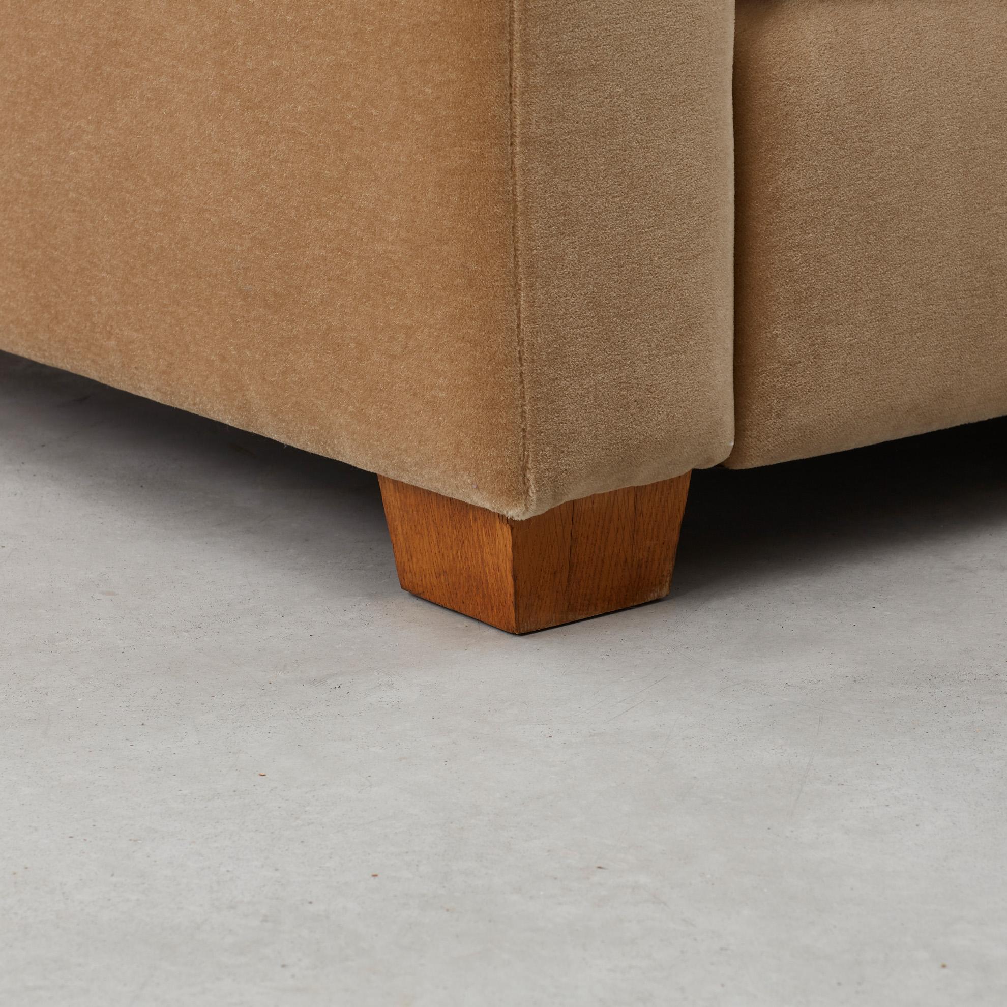 Jean-Michel Frank & Adolphe Chanaux Sofá de tres plazas para Ecart - Francia, años 1980 en venta 1