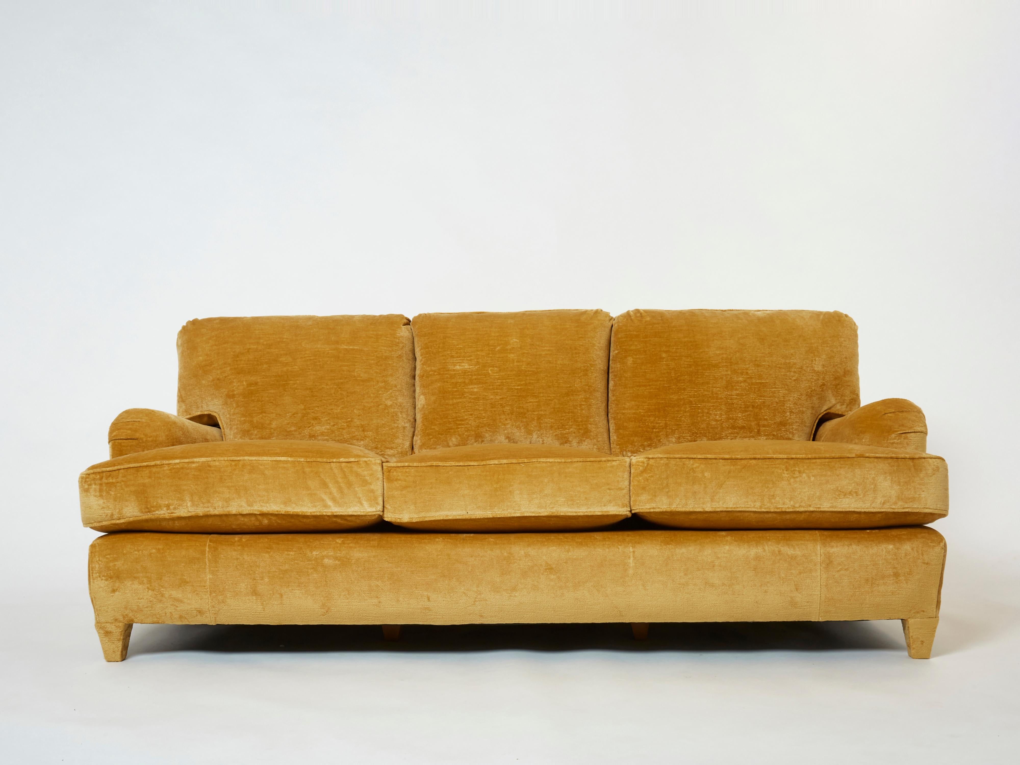 Jean-Michel Frank art deco sofa new velvet upholstery 1935  2