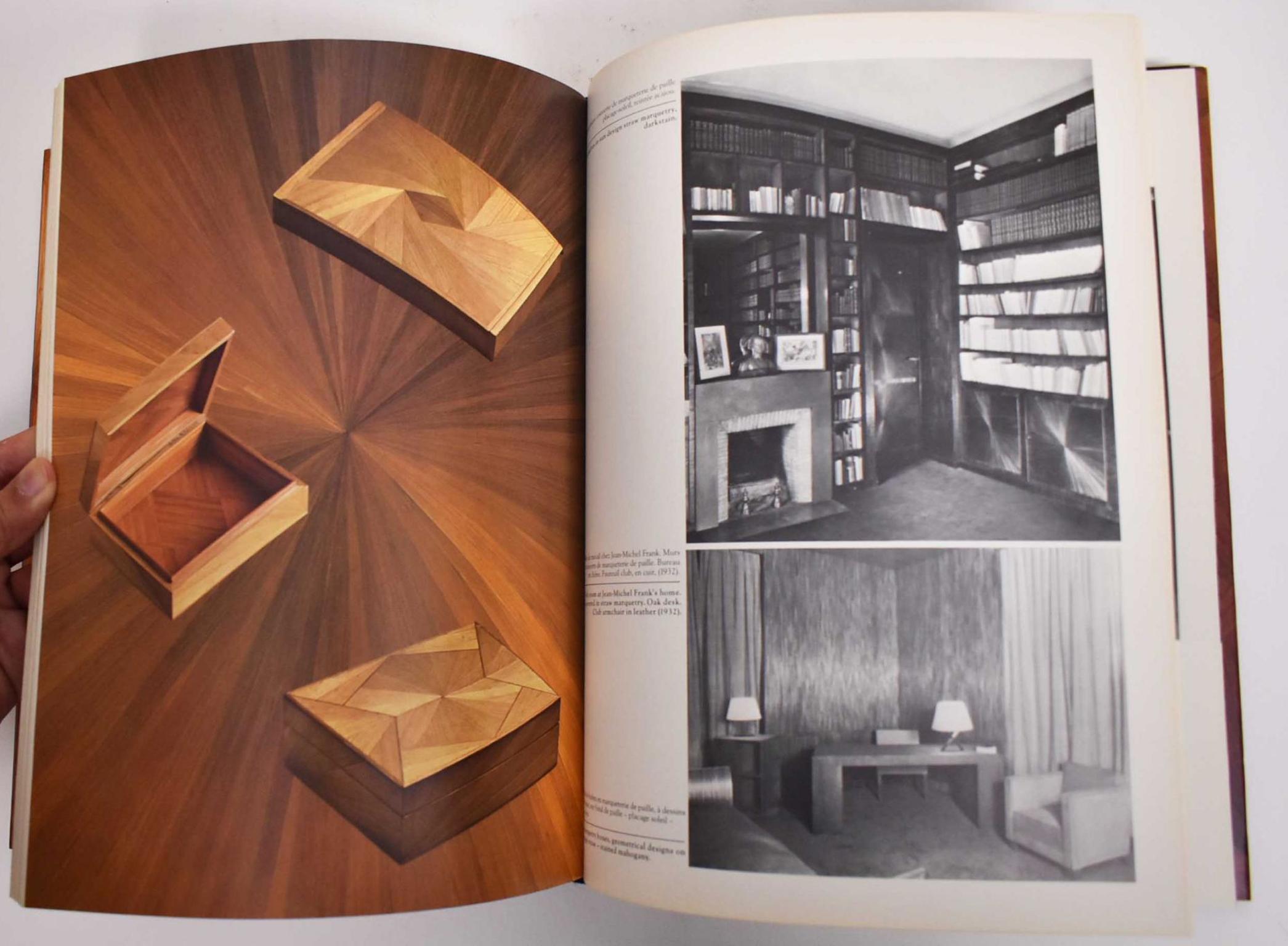 Dekorative Schachtel aus Stroh mit Intarsien, Jean Michel Frank zugeschrieben, 1930er Jahre im Angebot 4