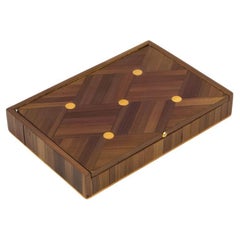 Decorative Box with Straw Marquetry, 1930s attributed to Jean Michel Frank