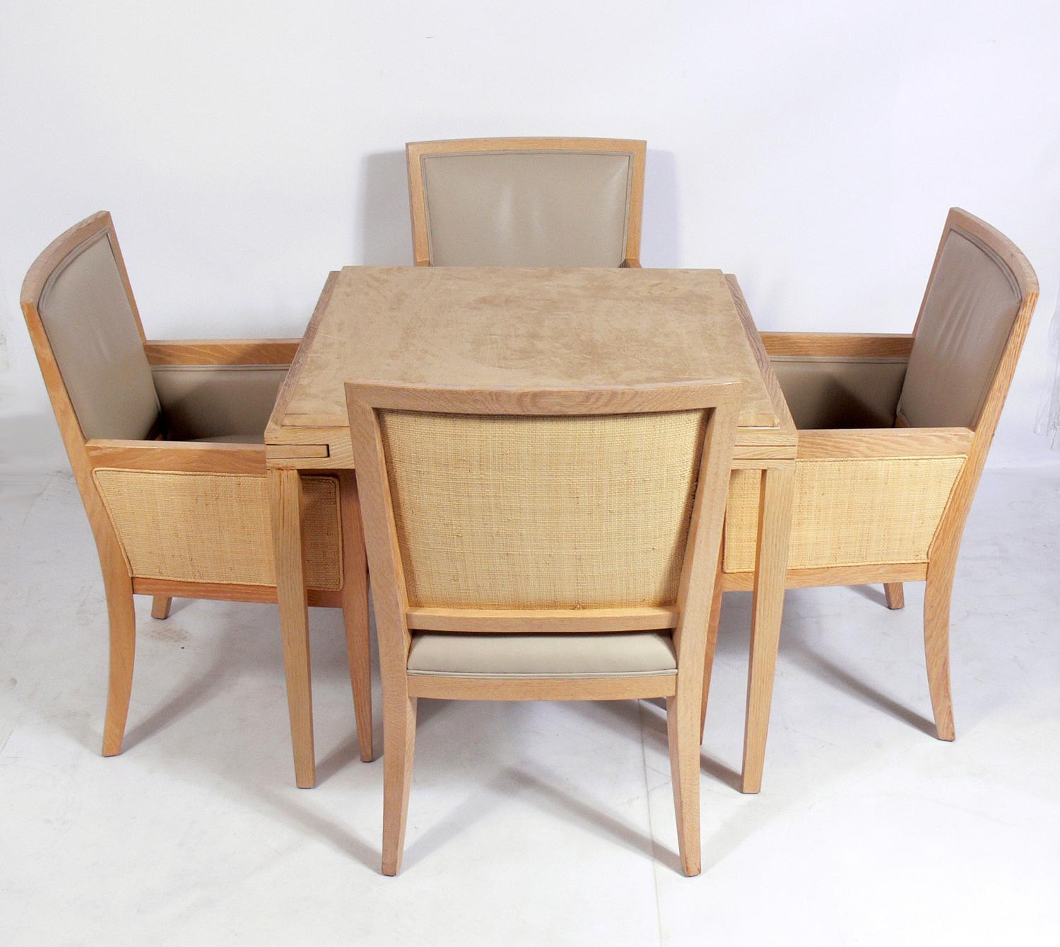 Art Deco Jean Michel Frank Design Dining Chairs 