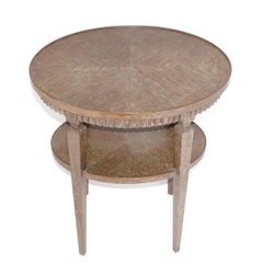 Jean Michel Frank Design Limed Oak Table Art Deco Style circa 2000s