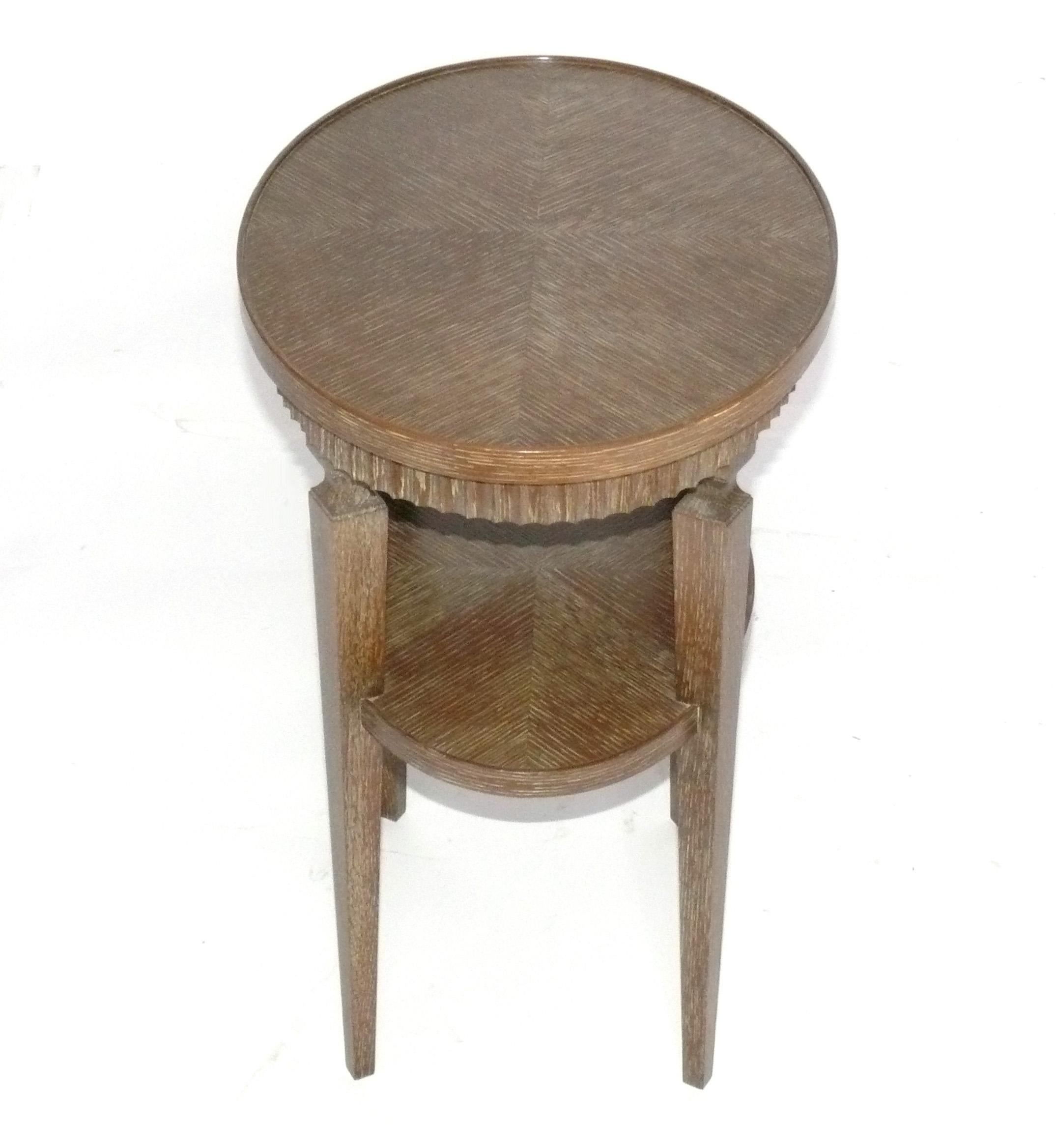 Jean Michel Frank Design Limed Oak Table Art Deco Style circa 2000s In Good Condition For Sale In Atlanta, GA