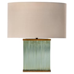 Jean-Michel Frank Hand-Crafted Glass and Bronze Table Lamp, 1930