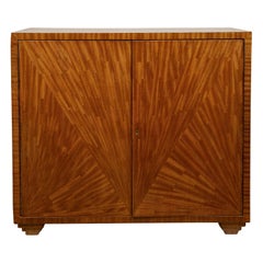 Jean-Michel Frank Inspired Exquisitely Crafted Parquetry Cabinet