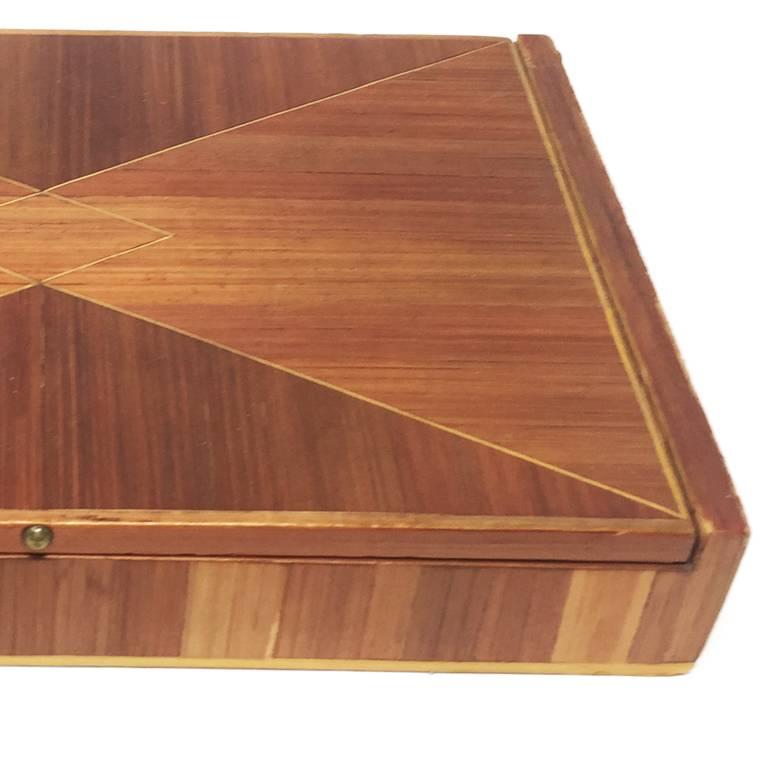 Jean Michel Frank Large Straw French Marquetry Box, 1930s In Excellent Condition In Milan, IT