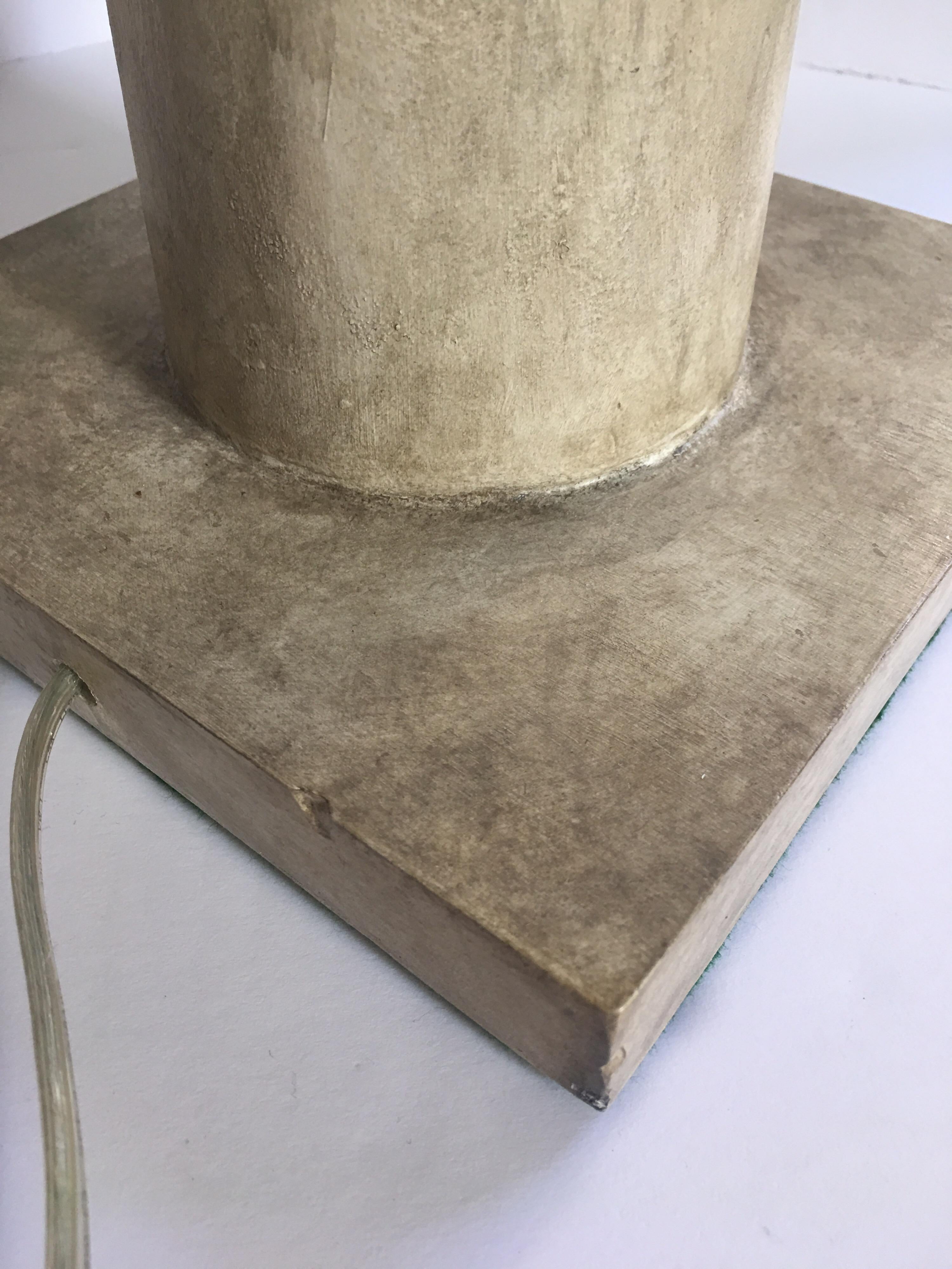 Jean-Michel Frank Style Modern Plaster Column Table Lamp 2