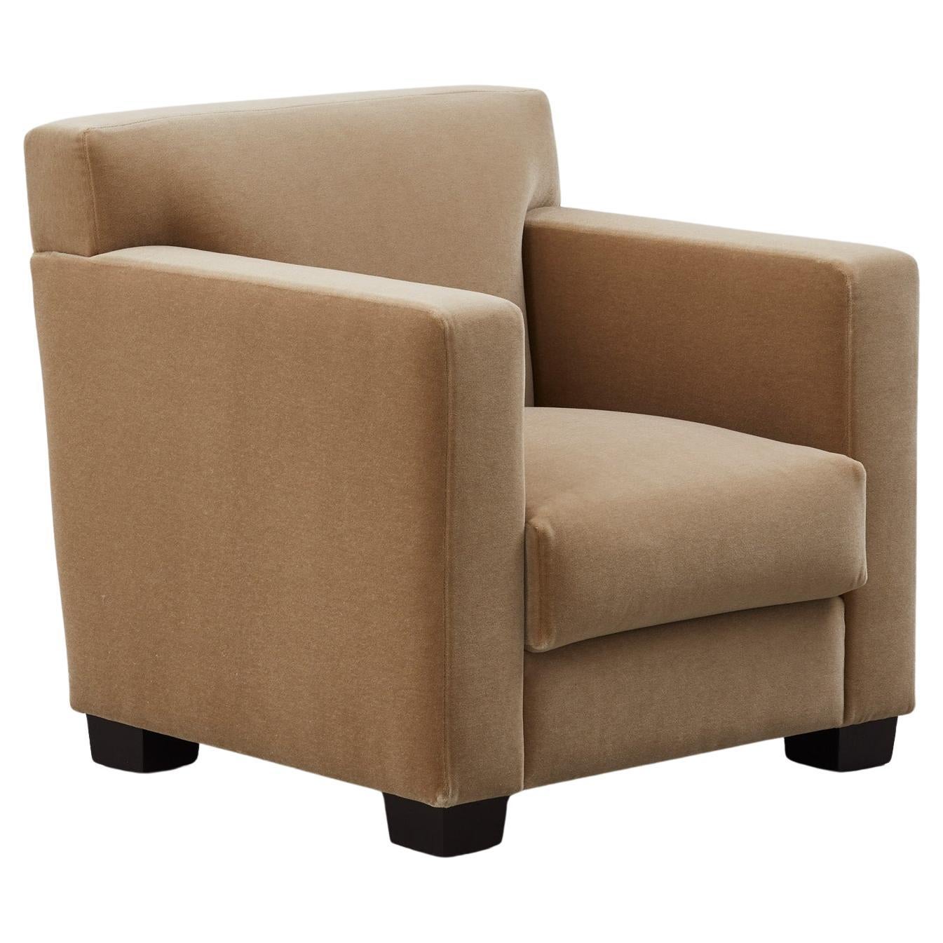 Sillón "Respaldo recto" de Jean-Michel Frank para Ecart - Francia, 1978