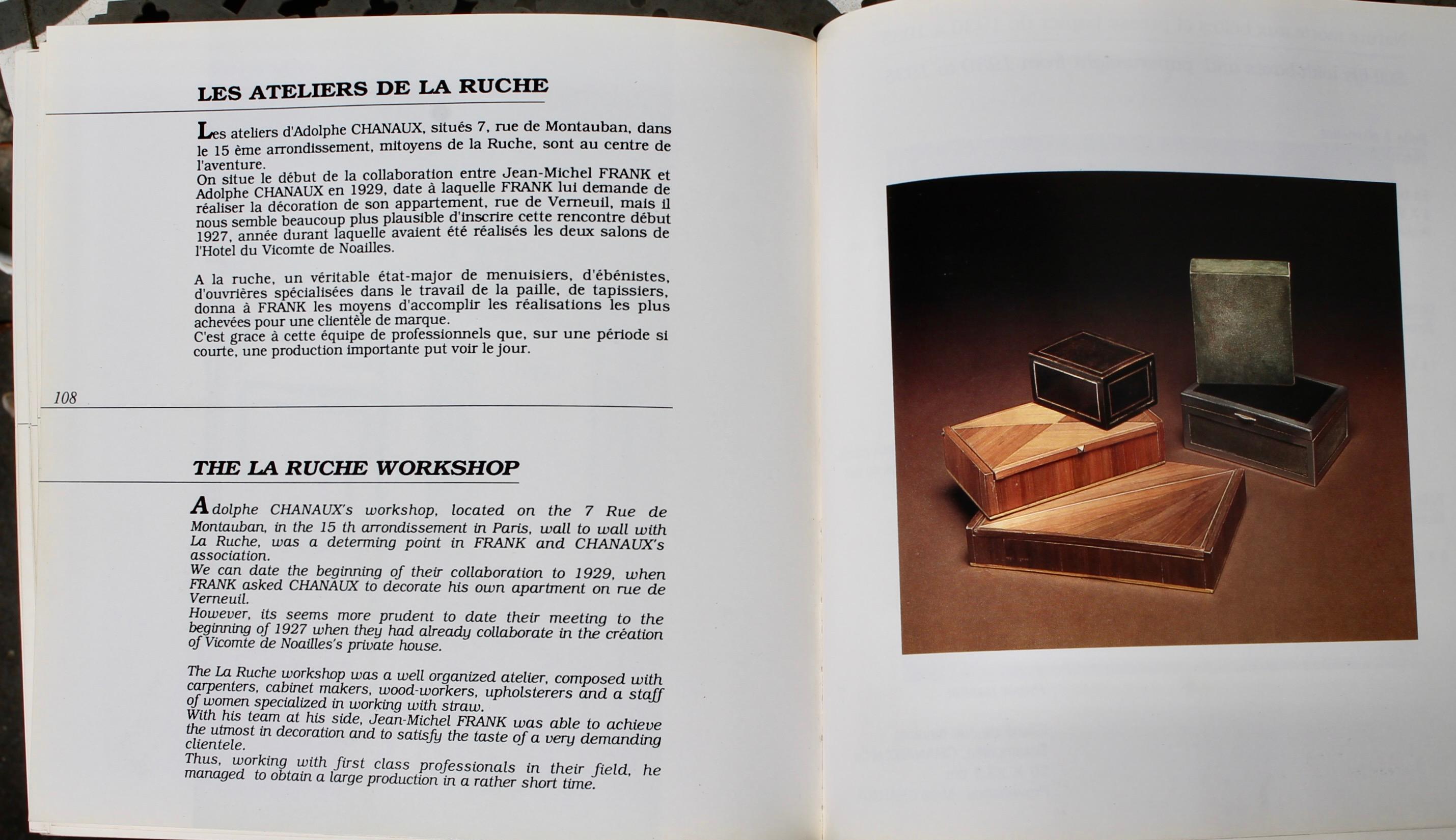 Jean-Michel Frank 'Caja de marquetería de paja' Paja en venta