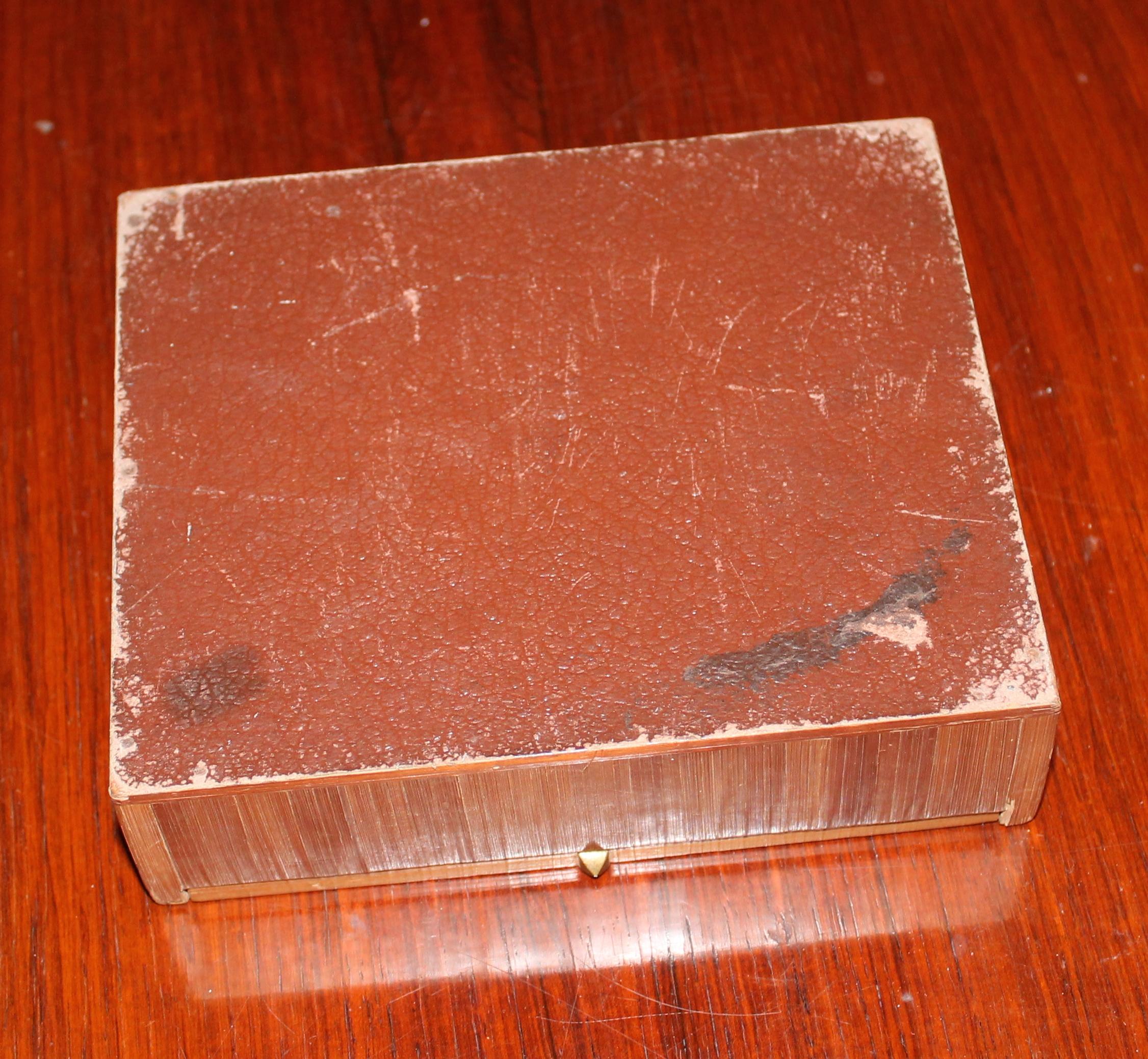 Jean-Michel Frank 'Straw Marquetry Box' In Good Condition For Sale In Sharon, CT