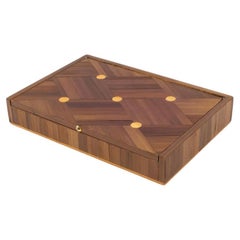 Used Jean Michel Frank Straw Marquetry Box