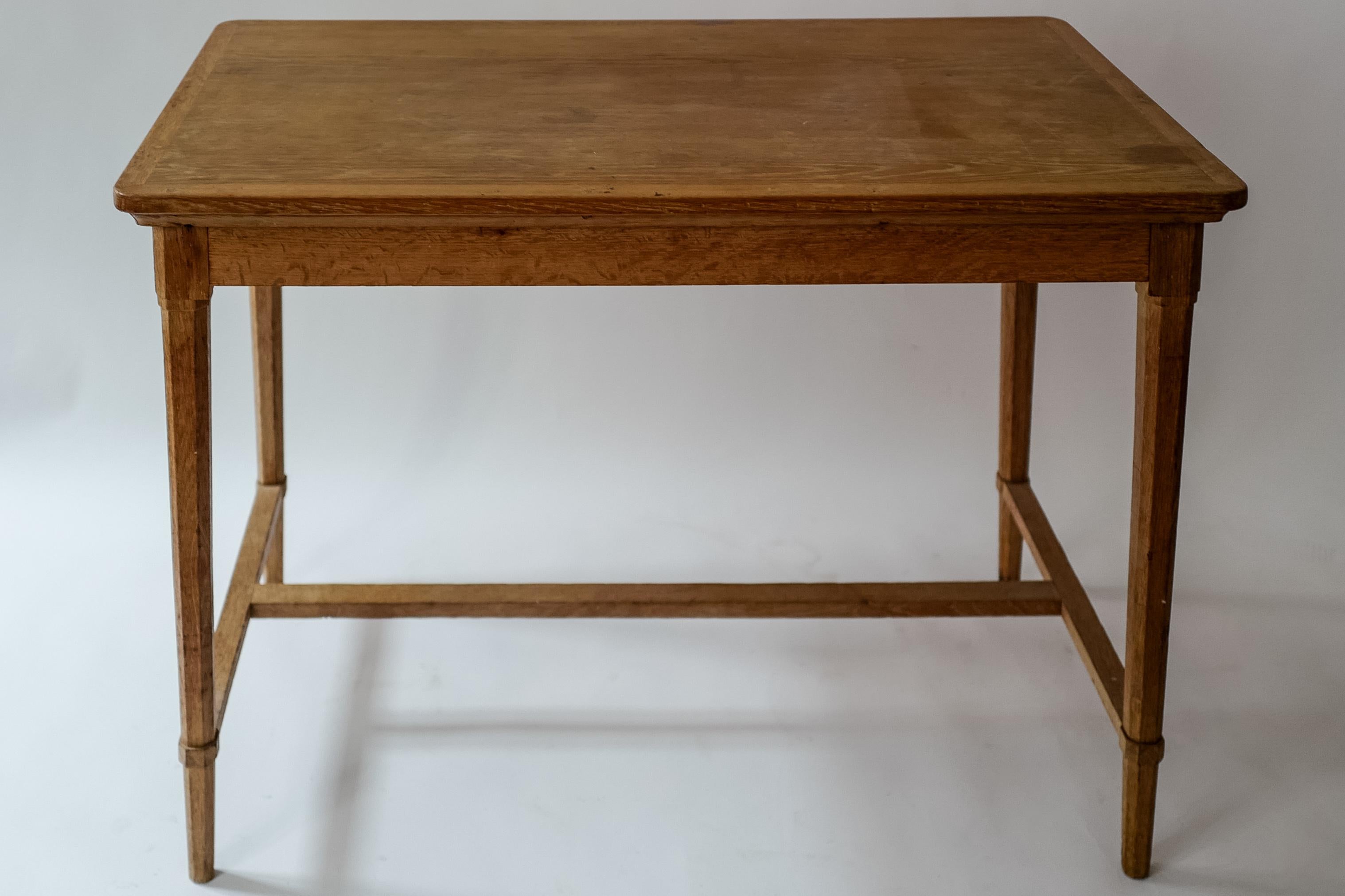 Jean Michel Frank Style 1950’s Oak Wood Desk For Sale 3
