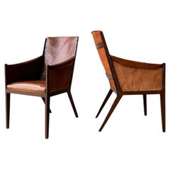 Jean-Michel Frank Style Armchairs, A Pair