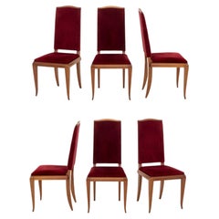 Jean-Michel Frank Style Art Deco Dining Chairs, 6