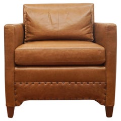 Jean-Michel Frank Style Leather Armchair