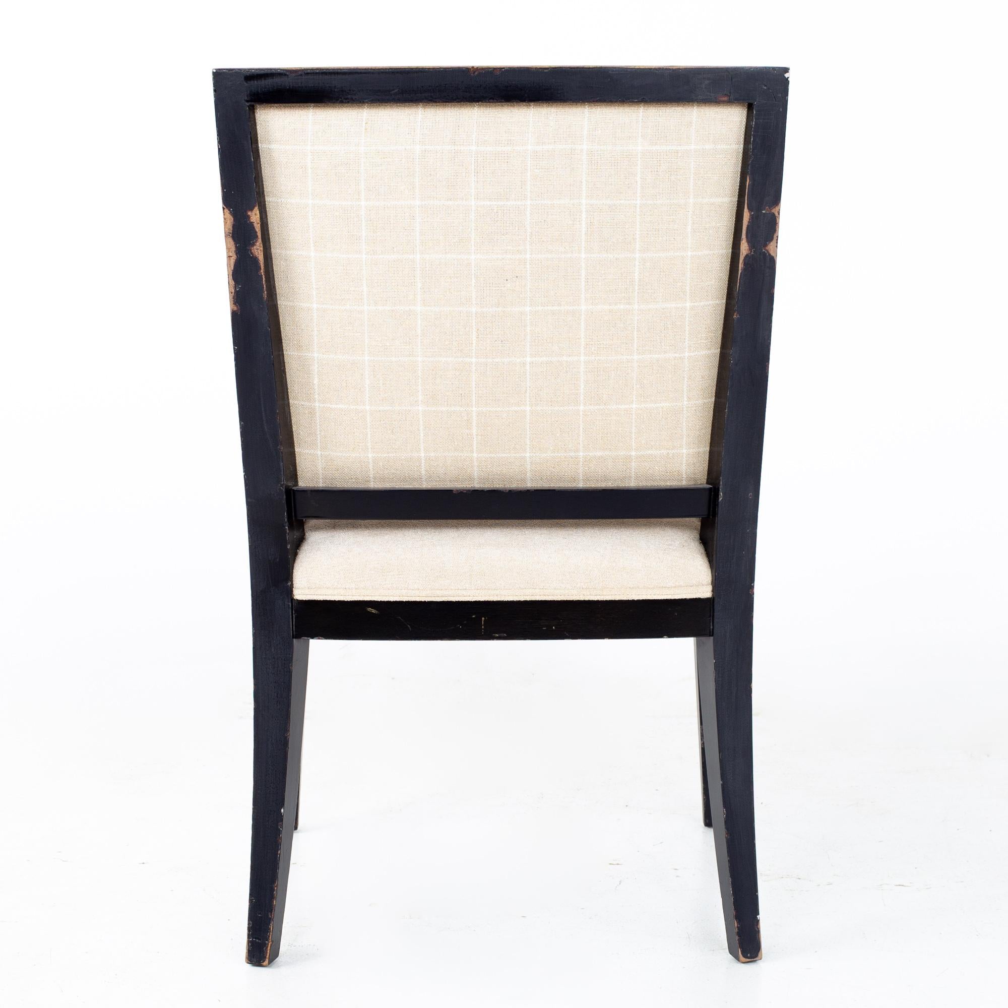 Jean Michel Frank Style Mattaliano MCM Ebonized Mahogany Dining Chairs, Set 7 5