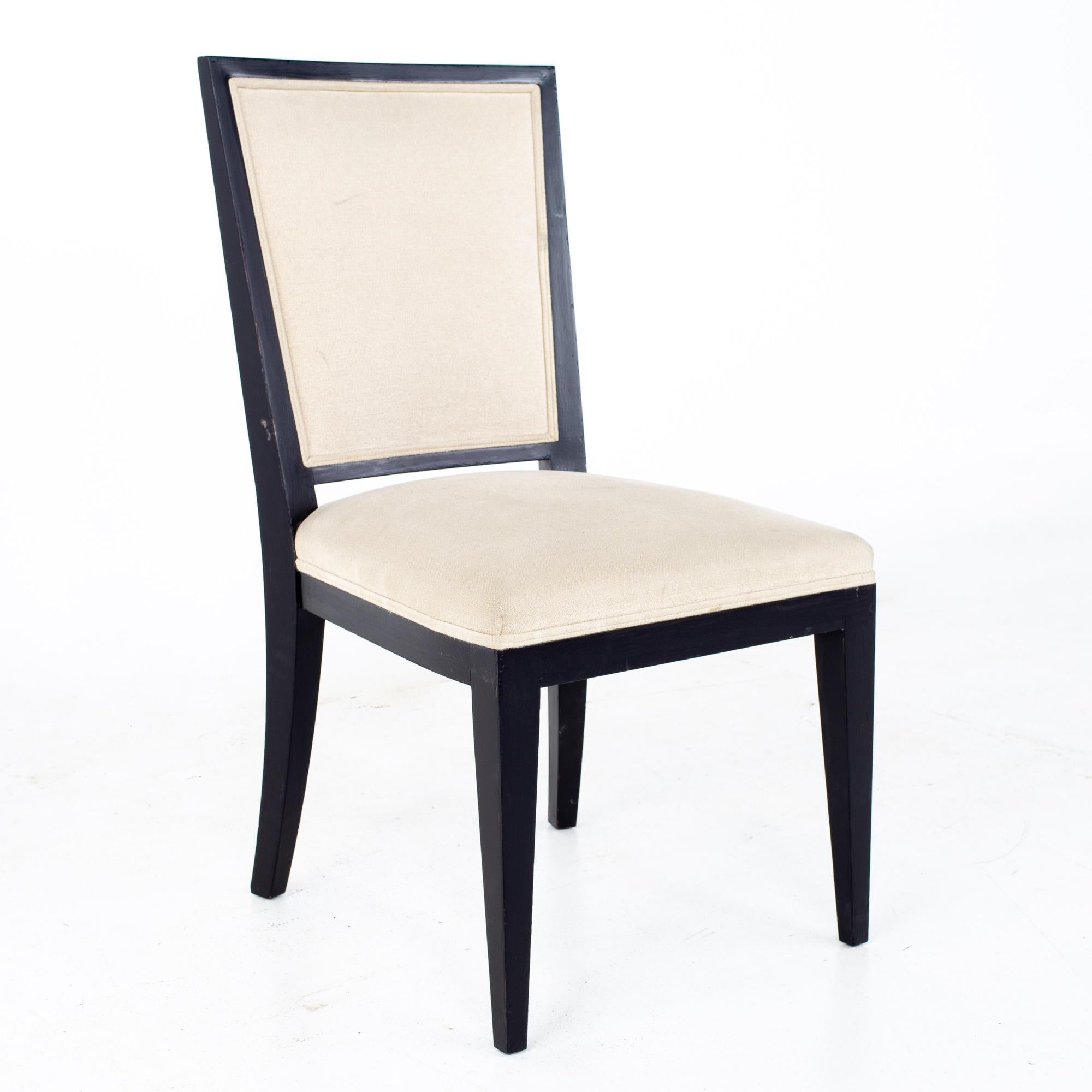 Jean Michel Frank Style Mattaliano MCM Ebonized Mahogany Dining Chairs, Set 7 6
