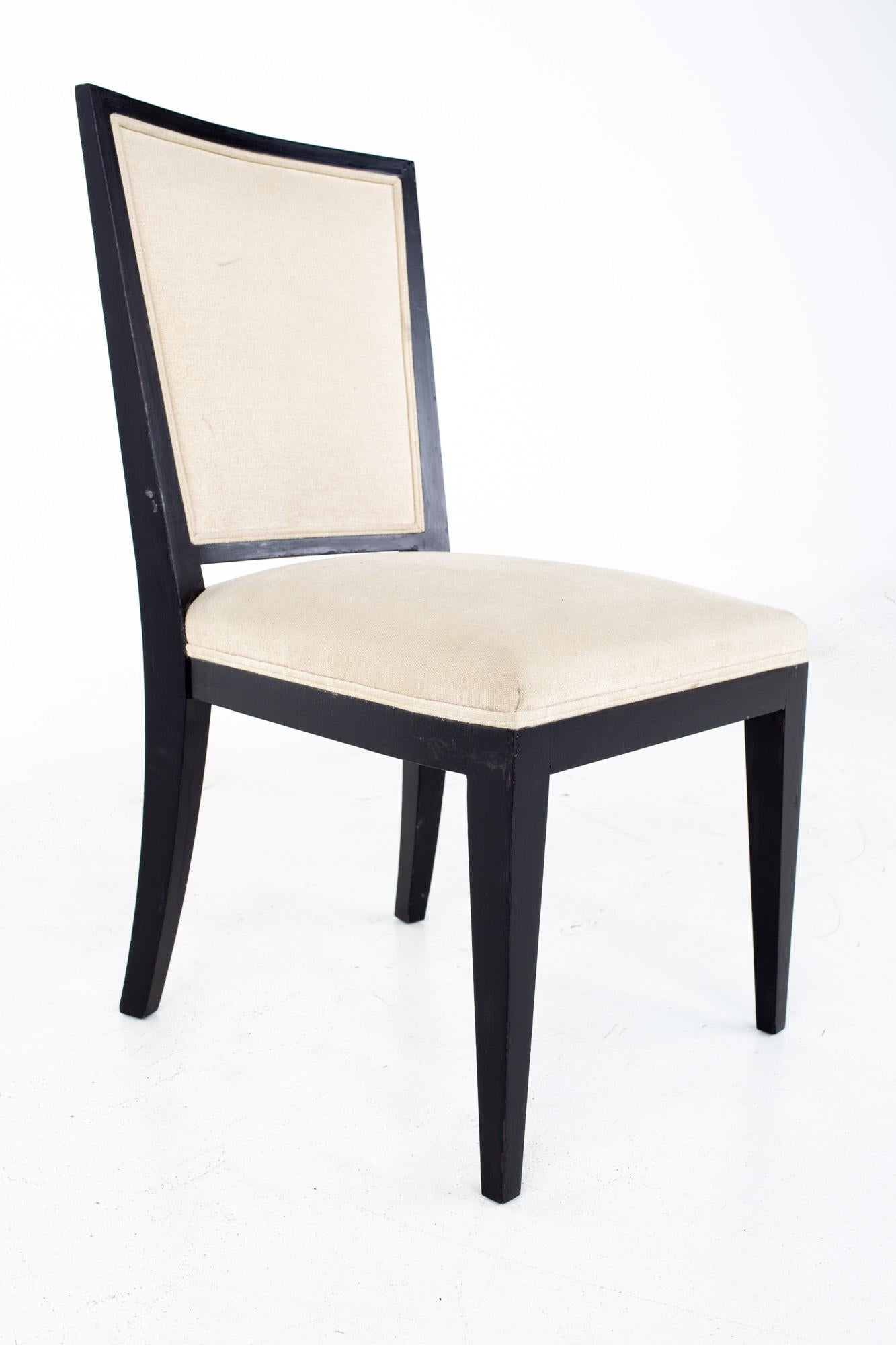 Jean Michel Frank Style Mattaliano MCM Ebonized Mahogany Dining Chairs, Set 7 9