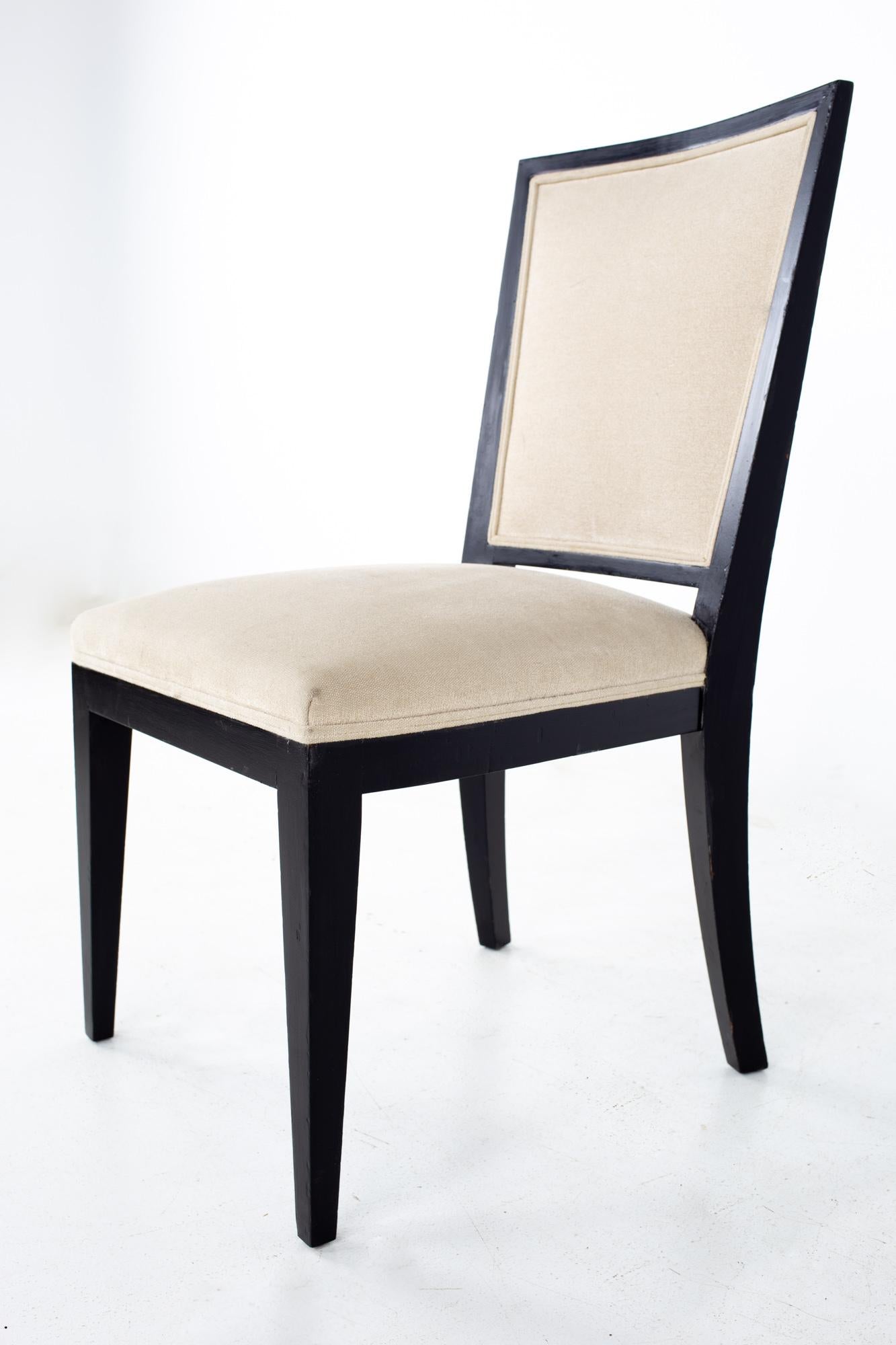 Jean Michel Frank Style Mattaliano MCM Ebonized Mahogany Dining Chairs, Set 7 10