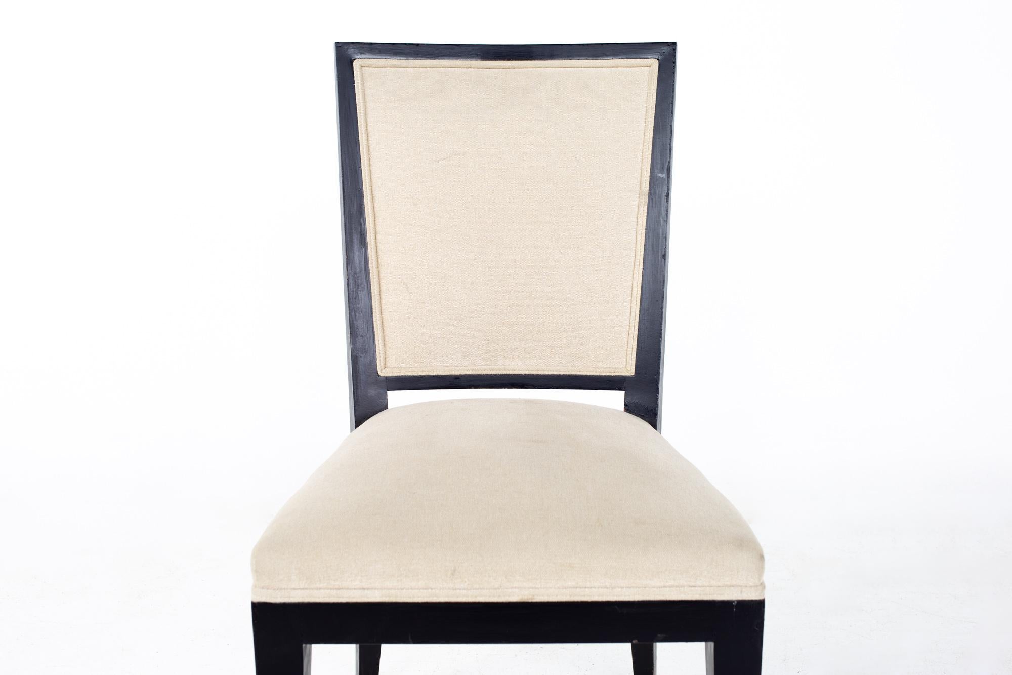 Jean Michel Frank Style Mattaliano MCM Ebonized Mahogany Dining Chairs, Set 7 11