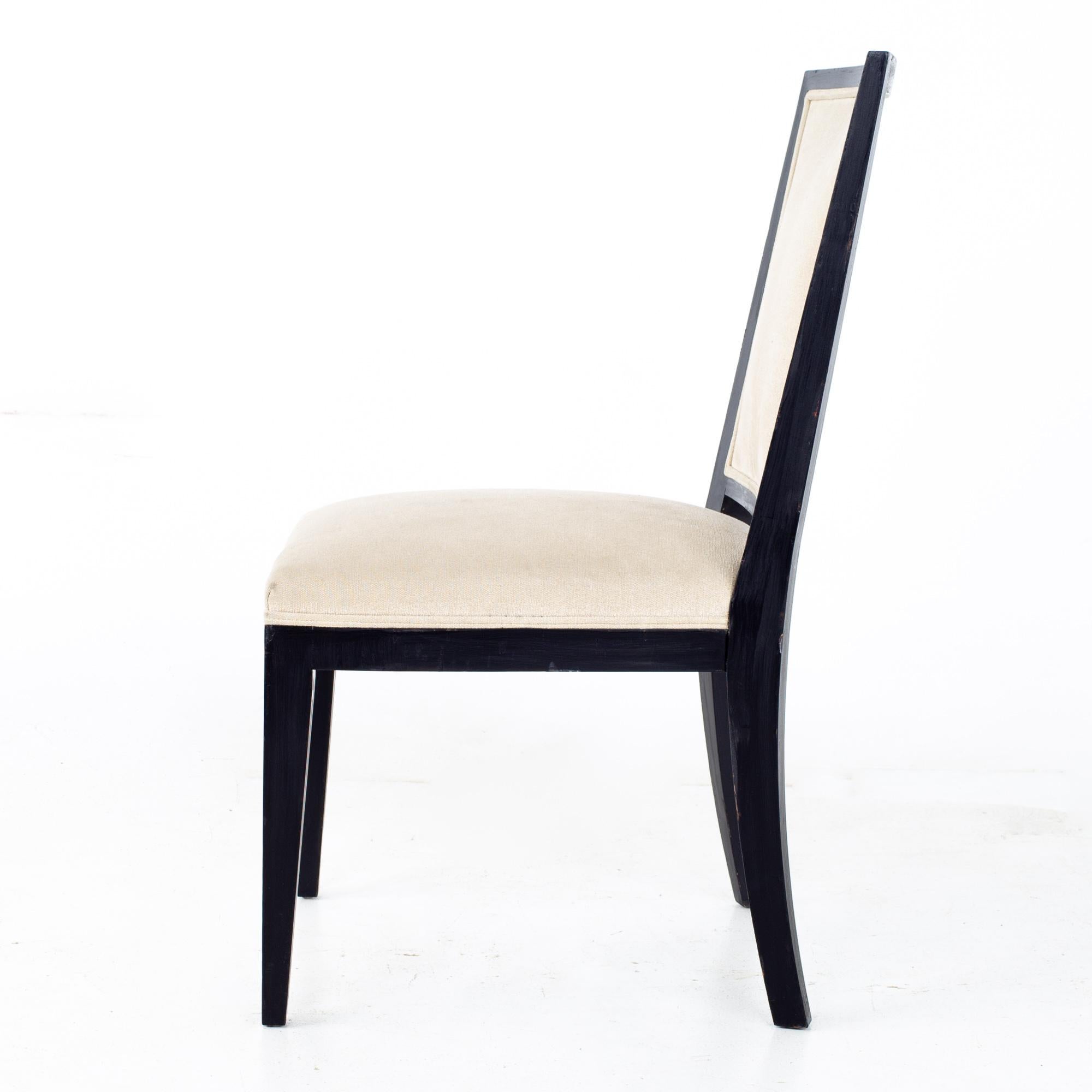 Jean Michel Frank Style Mattaliano MCM Ebonized Mahogany Dining Chairs, Set 7 12