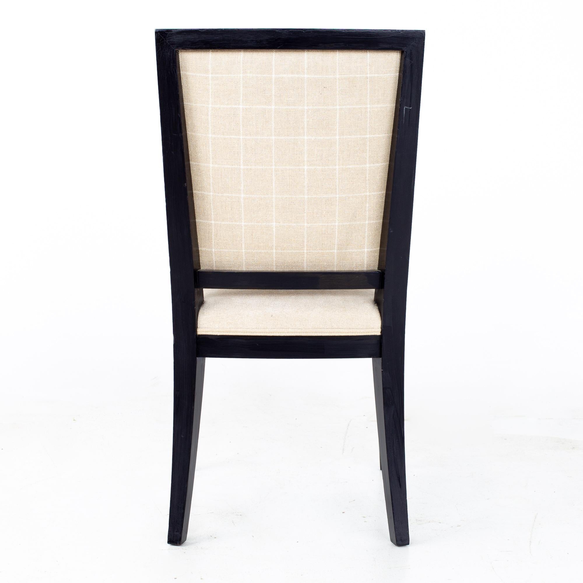 Jean Michel Frank Style Mattaliano MCM Ebonized Mahogany Dining Chairs, Set 7 13