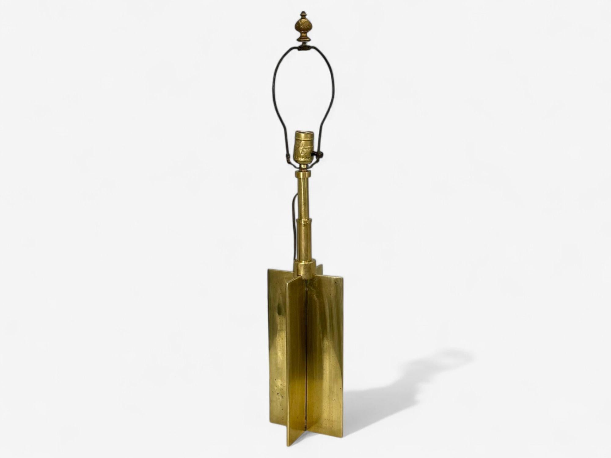 Style Jean Michel Frank, Mid-Century Modern, Bronze, Lampes de table, 1970 en vente 1